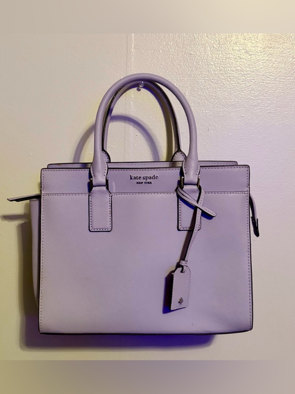 Kate Spade lilac/lavender medium leather handbag. - Picture 5 of 5
